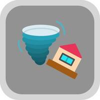 Tornado Flat round corner Icon Design vector