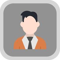 Man Flat round corner Icon Design vector