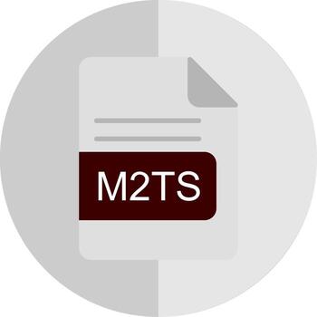 M2TS File Format Flat Scale Icon Design vector