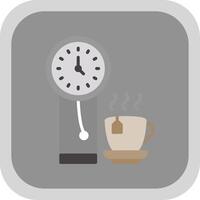 Clock Flat round corner Icon Design vector