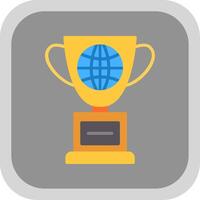 World Flat round corner Icon Design vector
