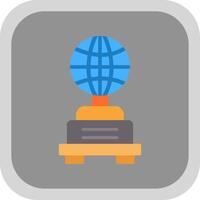 Globe Flat round corner Icon Design vector