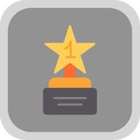 Star Flat round corner Icon Design vector