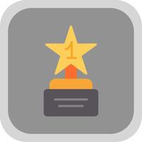 Star Flat round corner Icon Design vector