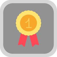 Badge Flat round corner Icon Design vector