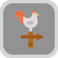 Chicken Flat round corner Icon Design vector