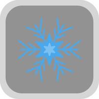 Snowflake Flat round corner Icon Design vector