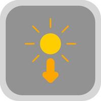 Sun Flat round corner Icon Design vector