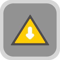 Sign Flat round corner Icon Design vector