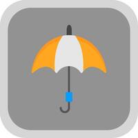 Umbrella Flat round corner Icon Design vector