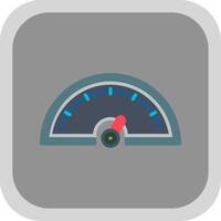 Gauge Flat round corner Icon Design vector