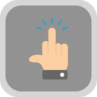 Middle Finger Flat round corner Icon Design vector