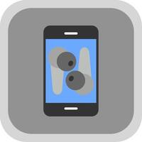 Smart Phone Flat round corner Icon Design vector