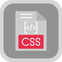 Css Flat round corner Icon Design vector