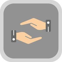 Support Hands Gesture Flat round corner Icon Design vector