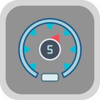 Gauge Flat round corner Icon Design vector