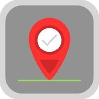 Location Flat round corner Icon Design vector