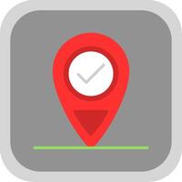 Location Flat round corner Icon Design vector