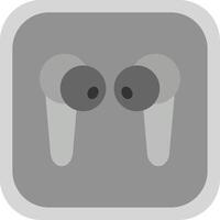 Earbuds Flat round corner Icon Design vector