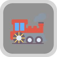 Steam Train Flat round corner Icon Design vector