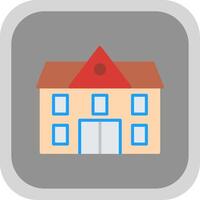 School Flat round corner Icon Design vector