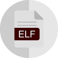 ELF File Format Flat Scale Icon Design vector