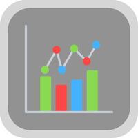 Graphs Flat round corner Icon Design vector