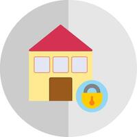 hogar seguridad plano escala icono diseño vector