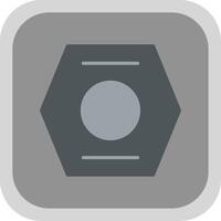 Nut Flat round corner Icon Design vector