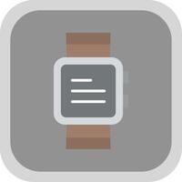 Watch Flat round corner Icon Design vector