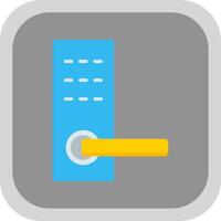 Door Handle Flat round corner Icon Design vector