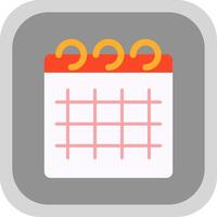 Calendar Flat round corner Icon Design vector