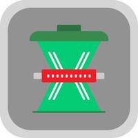 Waste Reduction Flat round corner Icon Design vector