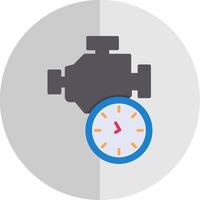 Time Engine Flat Scale Icon Design vector