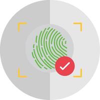 Fingerprint Flat Scale Icon Design vector