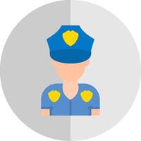 Policeman Flat Scale Icon Design vector