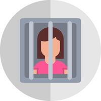 Prisoner Flat Scale Icon Design vector