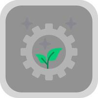 Green Technology Flat round corner Icon Design vector