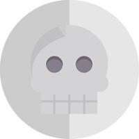 Skull Flat Scale Icon Design vector