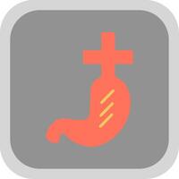 Gastroenterlogy Flat round corner Icon Design vector