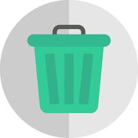 Trash Flat Scale Icon Design vector