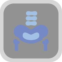 Pelvic Bone Flat round corner Icon Design vector