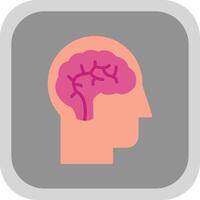 Neurology Flat round corner Icon Design vector