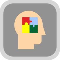 Psychiatry Flat round corner Icon Design vector