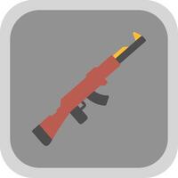 Gun Flat round corner Icon Design vector