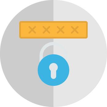 Security Code Flat Scale Icon Design vector
