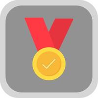 Medal Flat round corner Icon Design vector