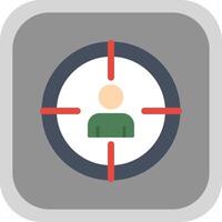 Target Flat round corner Icon Design vector