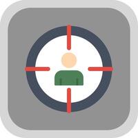 Target Flat round corner Icon Design vector