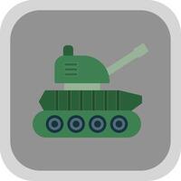 Tank Flat round corner Icon Design vector